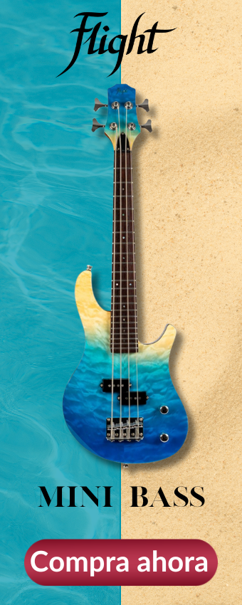 Flight Mini Bass (TBL) Solid Body Transparent Blue