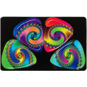 Tarjeta 4 Púas Pikcard Color Swirl PC-417