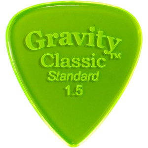 Púa Gravity Classic Standard 1.5mm Pulida Verde GCLS15P