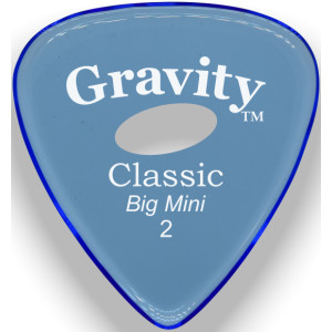 Púa Gravity Classic Big Mini 2.0mm Pulida Elipse Azul GCLB2PE