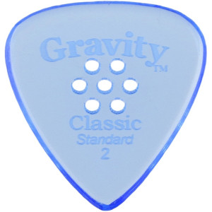 Púa Gravity Classic Standard 2.0mm Pulida Multi-Hole Azul GCLS2PM