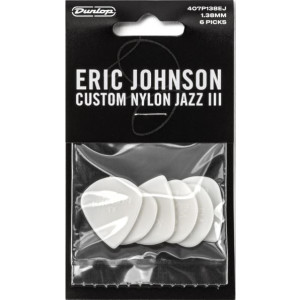 Player´s Pack 6 Púas Dunlop 407P-138EJ Custom Nylon Jazz III E.Johnson