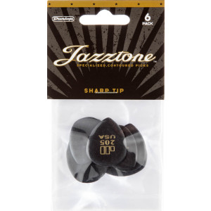 Player´s Pack 6 Púas Dunlop 477P-205 Jazztone Sharp Tip