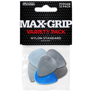 Púas Dunlop PVP-449 Variety Nylon Max-GripBolsa 12 