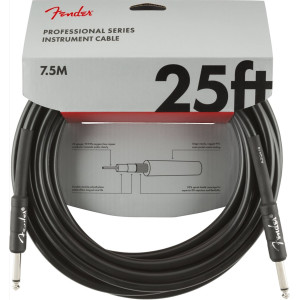 Cable Jack Fender 0820-016 Professional Series Negro 7,5m