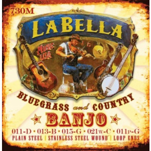 Juego Banjo 5 Cuerdas La Bella 730-M