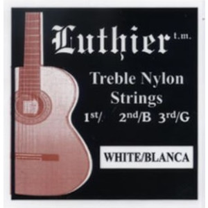 Juego Cuerdas Primas Blancas Luthier LU-123WH