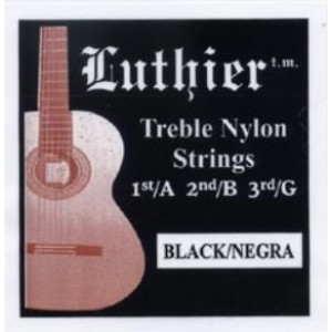 Juego Cuerdas Primas Negras Luthier LU-123BK