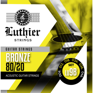 Juego Cuerdas Guitarra Acústica Luthier LU-9B Bronze 80/20 009/046