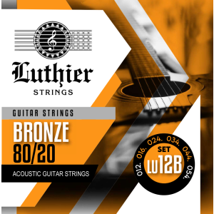Juego Cuerdas Guitarra Acústica Luthier LU-12B Bronze 80/20 012/054