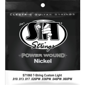 Juego 7 Cuerdas Guitarra Eléctrica SIT Powerwound S71060 010-060