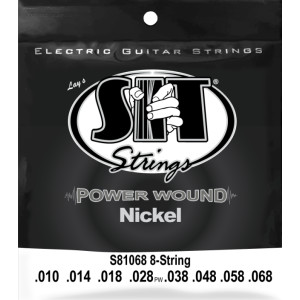 Juego 8 Cuerdas Guitarra Eléctrica SIT Powerwound S81068 010-068