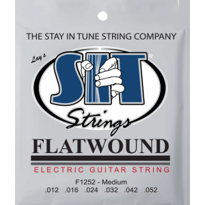 Juego Cuerdas Guitarra Eléctrica SIT Flatwound FF1252 012-052