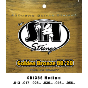 Juego Cuerdas Guitarra Acústica SIT Golden Bronze GB1356 013-056