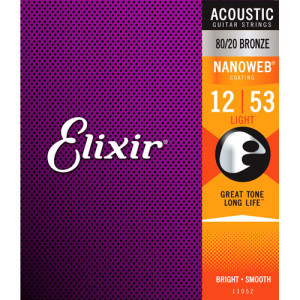 Juego Cuerdas Guitarra Acústica Elixir Nanoweb 11052 (12-53)