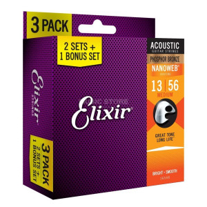 Pack Elixir 2+1 Juegos Acústica 16546 Ph Bronze 013/056