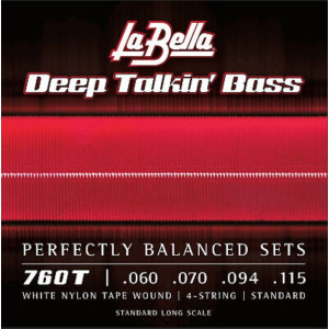 Juego La Bella Bajo Deep Talkin´ Bass White Nylon Tape 760-T (060-115)