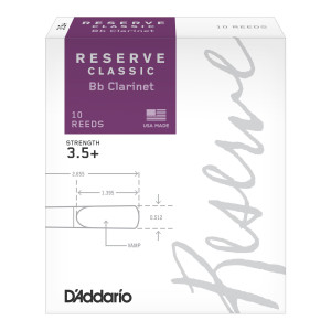 Caja 10 Cañas Clarinete Classic Rico Reserve 3½ Plus