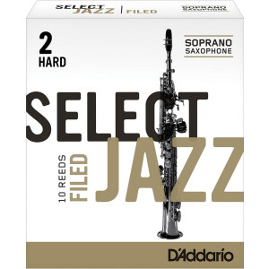 Caja de 10 Cañas Saxo Soprano Rico Select Jazz 2 Dura Filed