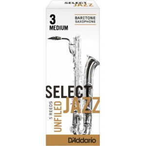 Caja 5 Cañas Saxo Barítono Rico Select Jazz 3 Media Filed