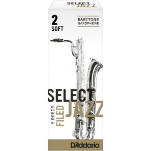 Caja 5 Cañas Saxo Barítono Select Jazz by D'Addario 2 Suave Filed