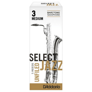 Caja 5 Cañas Saxo Barítono Rico Select Jazz 3 Dura Filed
