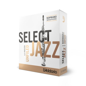 Caja 10 Cañas Saxo Soprano Select Jazz by D'Addario 2 Suave UnFiled