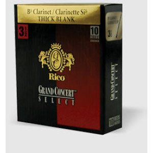 Caja 10 Cañas Clarinete Rico Gran Concert Select Thick Blank 2