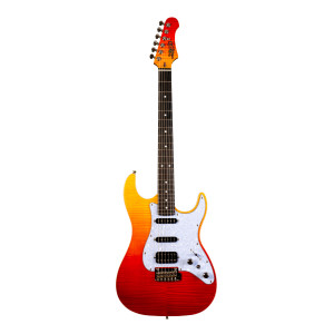Guitarra Eléctrica Jet JS600-TRS-HSS Transparent Red