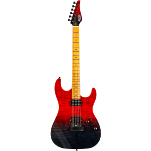 Guitarra Eléctrica Jet JS1000 Vulcano Transparent Red