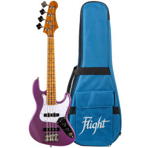 Ukelele Bajo Flight Rock Series Mini Bass Purple