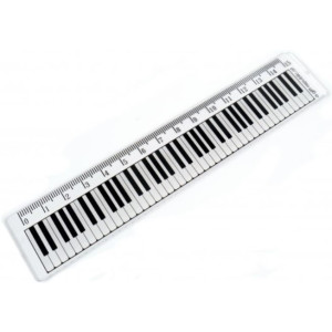 Regla 15 cm transparente teclado Agifty R-1024