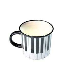 Taza Mug 350 ml. Agifty M-7016 Negra Teclado