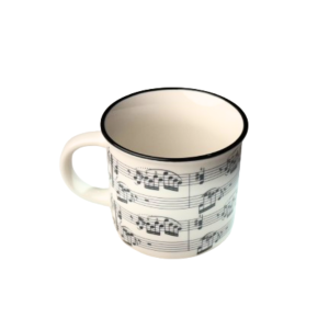 Taza Mug 350 ml. Agifty M-7012 Blanca Partituras