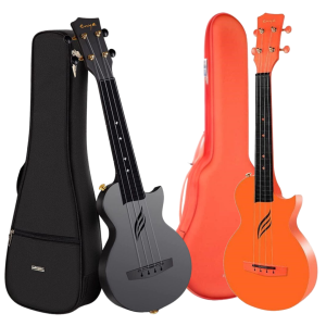 Pack completo 2 Ukeleles Enya Nova Naranja y Negro